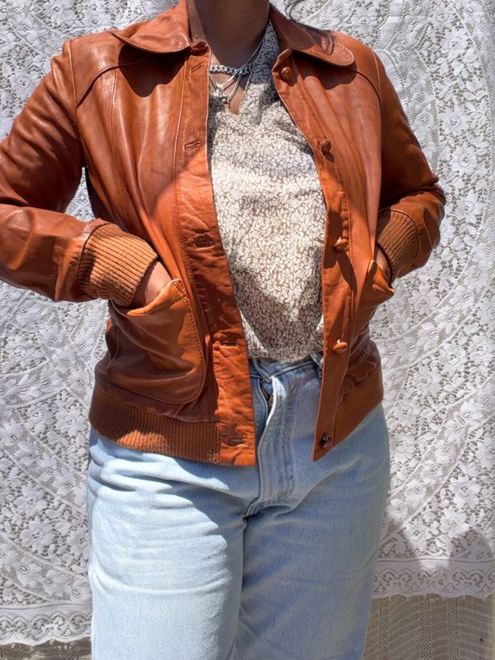 Beautiful authentic 1970s Crae Carlyle San Francisco leather jacket